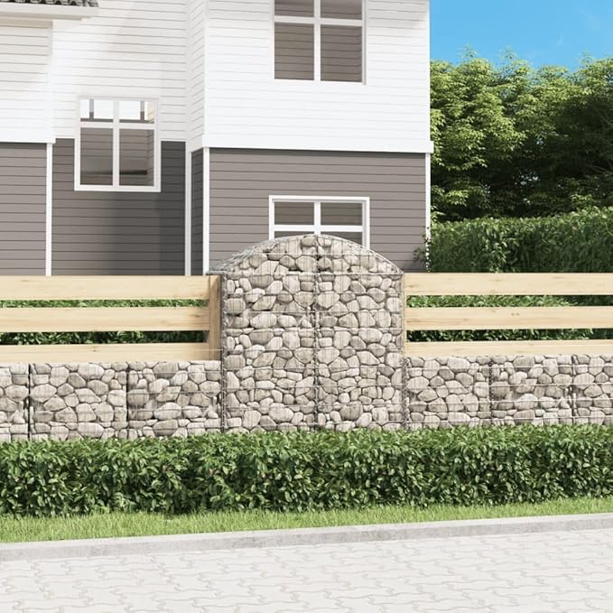Gabion Basket Silver Galvanized Iron Large 39.4x39.4x55.1 Inch Rectangular Planter for Outdoor Plants Durable Raised Garden Bed