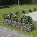 Gabion Raised BedRaised Bed Outdoor Garden Stone Basket Planter Raised Vegetable BedSteel Garden Decoration Galvanized Steel 106.3x19.7x19.7