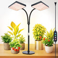 FECiDA 2026 2Head Tabletop Grow Lights for Seed Starting Indoor Plants Bonsai 50 Watt Power Draw NO Need Adapter Super Bright and Big Coverage 4/8/12/16/20 Hr Timer 16-24 Height Adjustable