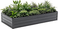 6x3 FT Extra Large Raised Garden Bed Professional Steel Planter Box for Vegetables &amp Crops - Reinforced Galvanized Metal Raised Beds Rustproof for In-Ground or Patio Growing