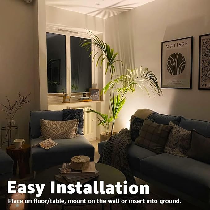 2 Pack LED Plant Spotlight Lamps - Indoor Uplighting for Plants 110V Warm White 5.9FT Cord with Foot Switch - Ideal for Home &amp Garden Decor