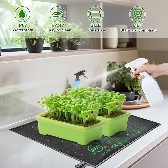 Seedling Heat Mat 20 x 20.75 Warm Hydroponic Plant for Indoor Gardening Germination Starting Waterproof Durable