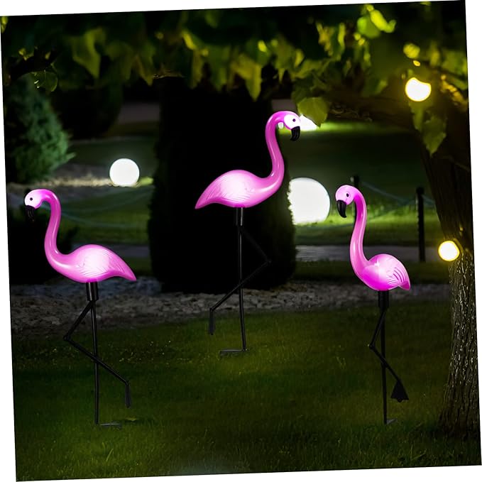 ARTIBETTER Flamingo Pattern Solar Led Ground Spotlight Outdoor Garden Lights for Patio Decor