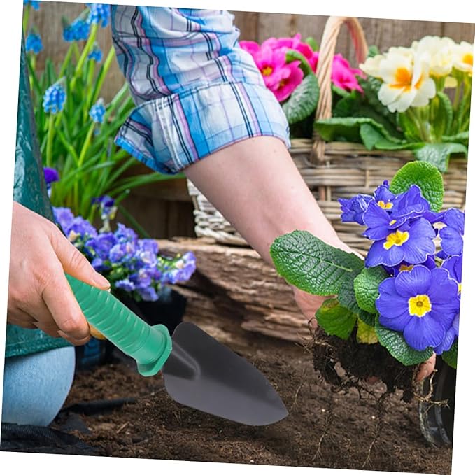 VICASKY Garden Tool Set with Stainless Steel Shovels and Rake Portable 5pcs Gardening Tool Kit for Outdoor Planting and Lawn Care with Carrying Case