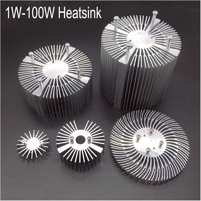 90X10/40/50MM&amp36MM/53MM 1W 3W 5W 10W 20W 30W 50W 100W Watt High Power LED Heatsink cooller F Growth Plant Light DIY(100W 90X80MM)