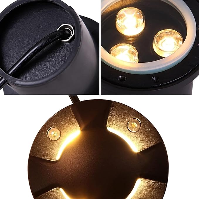 Outdoor Buried Lights - LED Landscape Light AC 220V Warm White Ground Spotlight IP67 Waterproof Recessed Floor Light Decorate Lighting Wall Light Garden Decoration Path Lights