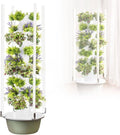Hydroponics Growing System Tower with Foldable Led Light Vertical Hydroponic Garden Tower Auto Water Circulate Hydroponics Tower for Herbs Fruits and Vegetables7Layer