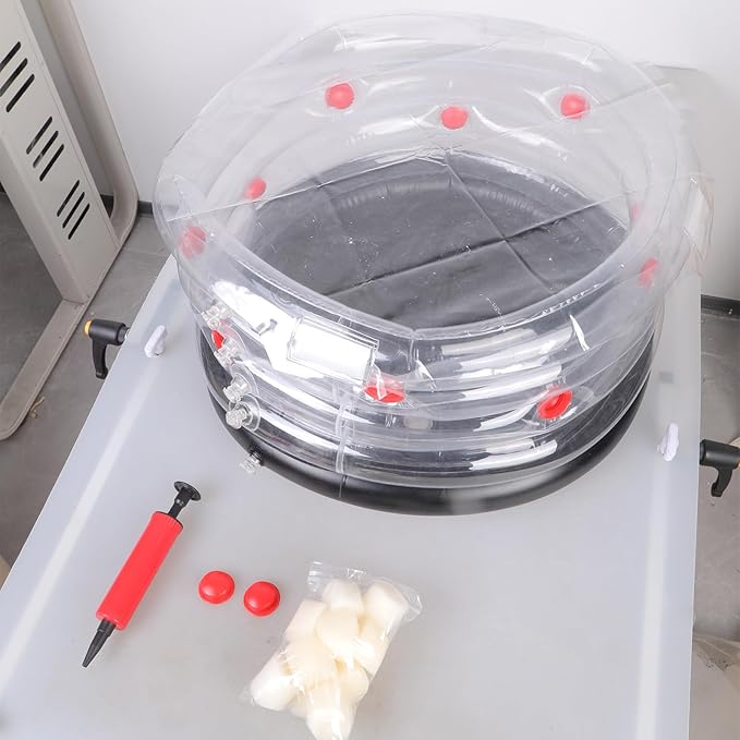 Transportable Air Filled Box Easy Inflation Plan Denial Tools Required Pliable for City Gardeners and Renters Permanent Inflatable Mushroom Cultivation Box