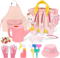 Kids Gardening Tools SetGardening Tools for KidsToddler Gardening Tools with Gloves Watering Can Metal Shovel Rake Spade &amp Storage Bag Garden Book and More Educational STEM Learning for Gir