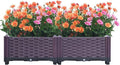 Plastic Raised Garden Bed Set of 2 Planter Grow Boxes 8.7’H Planter Care Box Kit Planter Grow Box for Indoor &amp Outdoor Vegetable Fruit Flower Herb Growing Box
