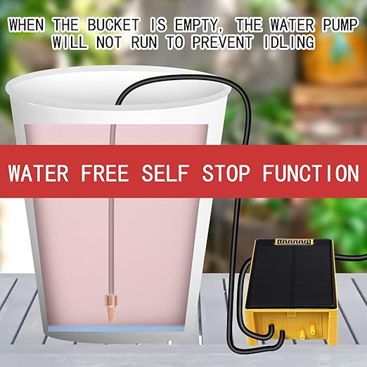 Solar Powered Dual Pump Drip Irrigation KitChild Lock 2 Group Automatic Watering System with Rain Sensing Digital Display Screen for Garden Patio Balcony Vacation (for 20 Pot Plants)