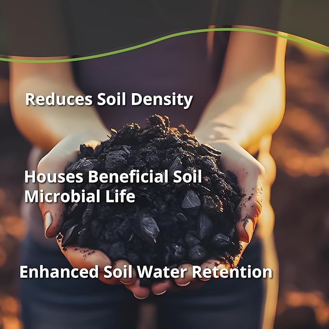 Char Bliss (1 Cubic Ft) - Organic Biochar for Plants - OMRI-Listed Biochar Soil Amendment Organic - Horticultural Charcoal for Plants Gardening &amp Potting Soil - 100% Natural and Renewable Bio Ch