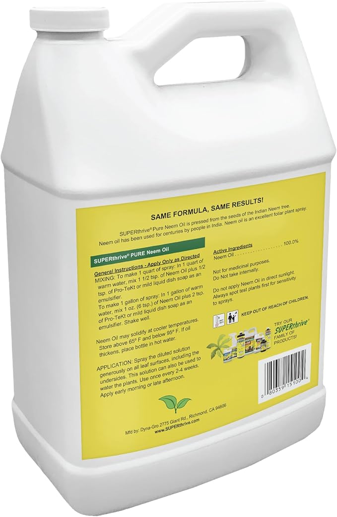Dyna-GRO NEM-100 Neem Oil Leaf Polish 128 Fl Oz (Pack of 1) Concentrate
