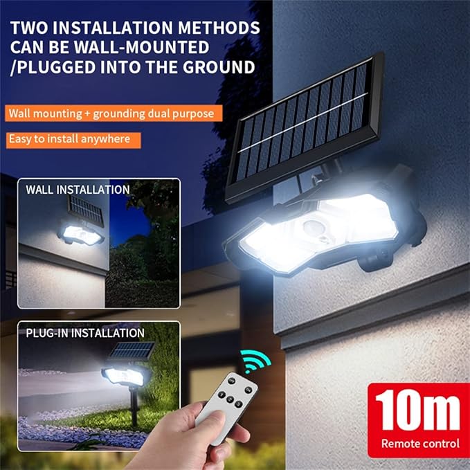 Solar Spot Lights Outdoor126Leds Solar Landscape Spotlights AdjustableIP65 Waterproof Solar Powered Garden Lights 2 in 1 for Yard Wall Driveway Porch Walkway Pool Patio126SMD4 pcs (1262 pcs)