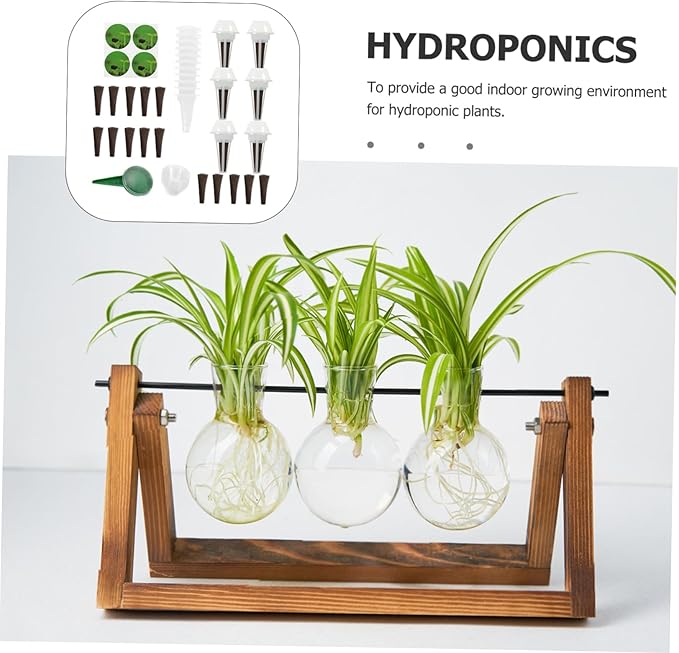 1 Set Hydroponic Growing System Indoor Gardening Set with Transparent Humidity Domes Planting Sponges and Labels for Seed Germination and Plant Growth