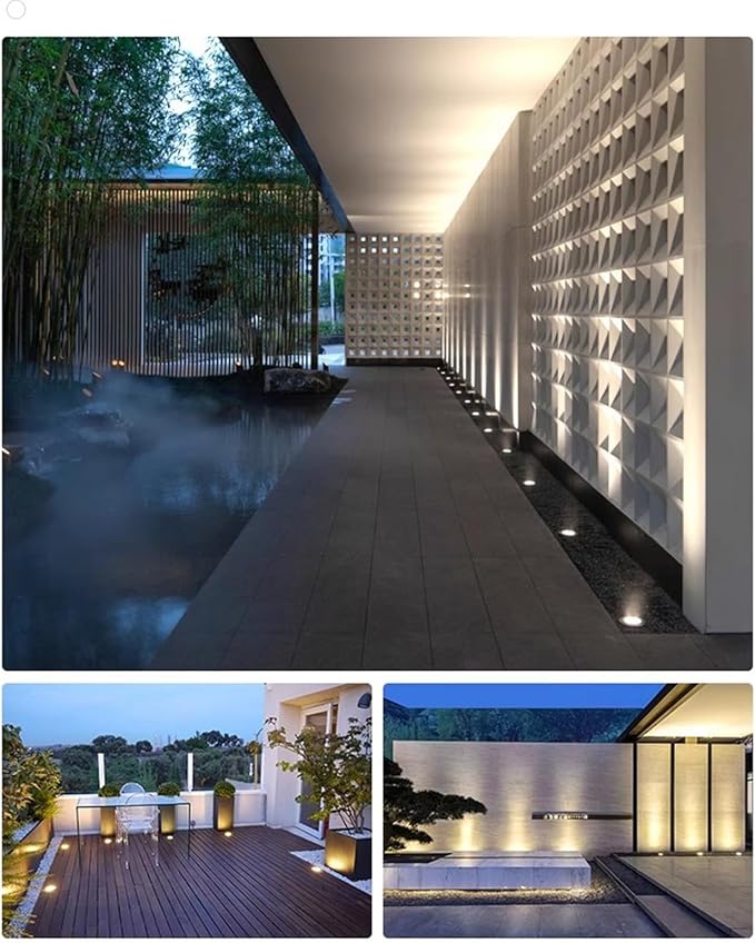 Embedded Landscape Lights Outdoor Underground Light IP66 Waterproof AC85-265V Recessed Ground Light for Garden Pathway Patio Driveway Step Deck s