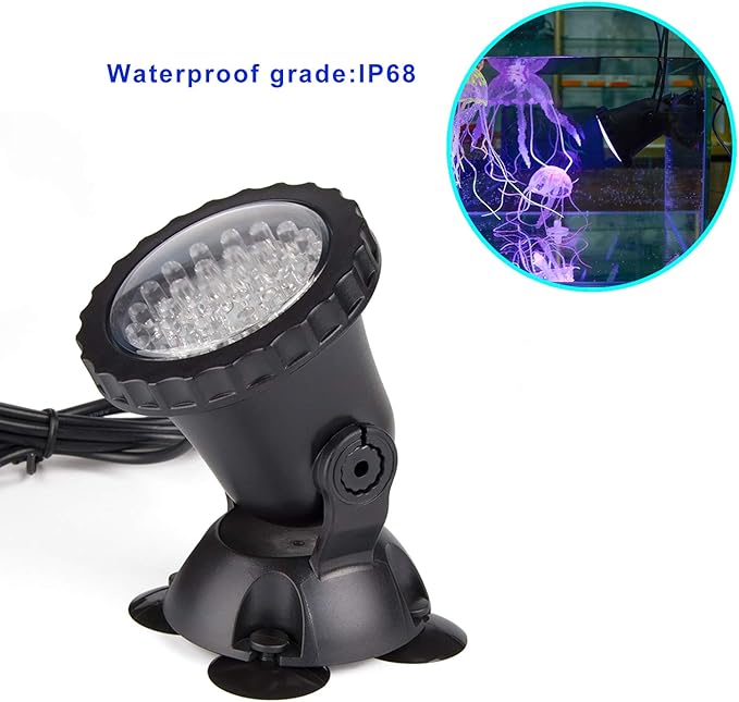 SHOYO Pond Lights Color Changing Spotlights with Timer Submersible Fountain Lights Memory Dim Adjustable IP68 Waterproof Underwater RGB for Outdoor Garden Yard Lawn Water Pond Fountain (Set of 10)