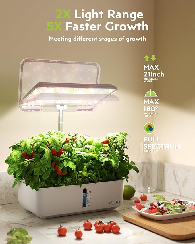 12 Pods Hydroponics Growing System Remote Control White &amp 140Pcs Hydroponic Pods Supplies