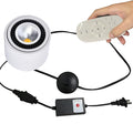 Remote Control Spotlight with Smart Plug Timer Uplight 7W COB LED Dimmable Floor Mounted Wall Accent Lamp Black Foot Pedal Switch Cord Flexibly Rotatable Rotating Decorative for Plants