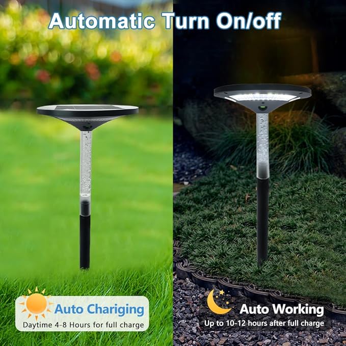 S NMT LED Garden Solar Pathway LightsOutdoor Motion Sensor Landscape Lights for Garden Lighting IP65 Waterproof Solar Spotlight for Yard