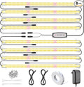 LED Grow Light for Indoor Plants Grow Lights 80W Full Spectrum 4 Dimmable Levels Sunlike Grow Lamp Auto On/Off 3/6/12H Timer Grow Light Strips for Flower Succulent Hydroponics Greenhouse 8 Pack
