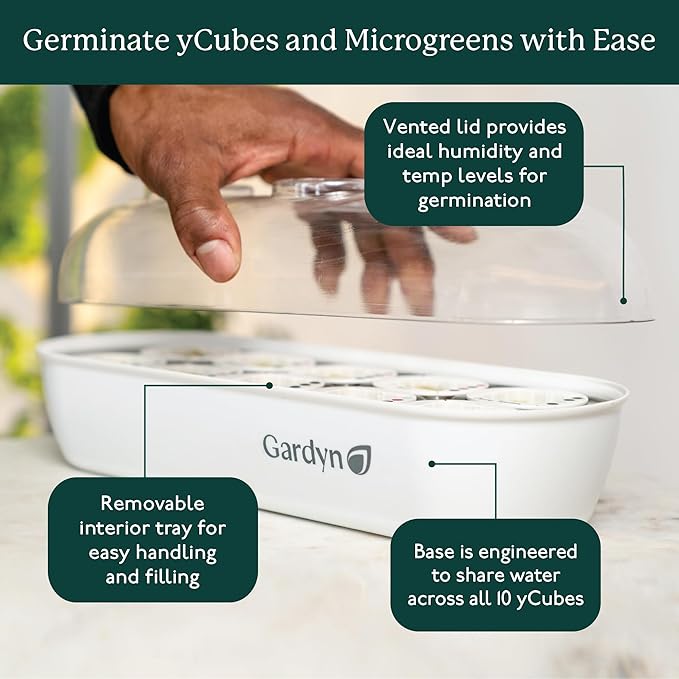 Gardyn Indoor Garden Nursery - Indoor Germination Hydroponic Growing System - Seed Starter Tray Works with Gardyn Home Tower Gardens Vertical Garden Planters &amp Microgreens Growing Kits