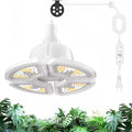 RDJ Bouns Hanging Grow Light for Indoor Plants 80W Full Spectrum Pendant Grow Lights with 4H/8H/12H Timer Switch 16.4ft Power Cord Plug in Plant Lights with Adjustable Pulley and Panel