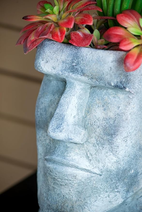 5x5.5x9 Easter Island Cement Planter