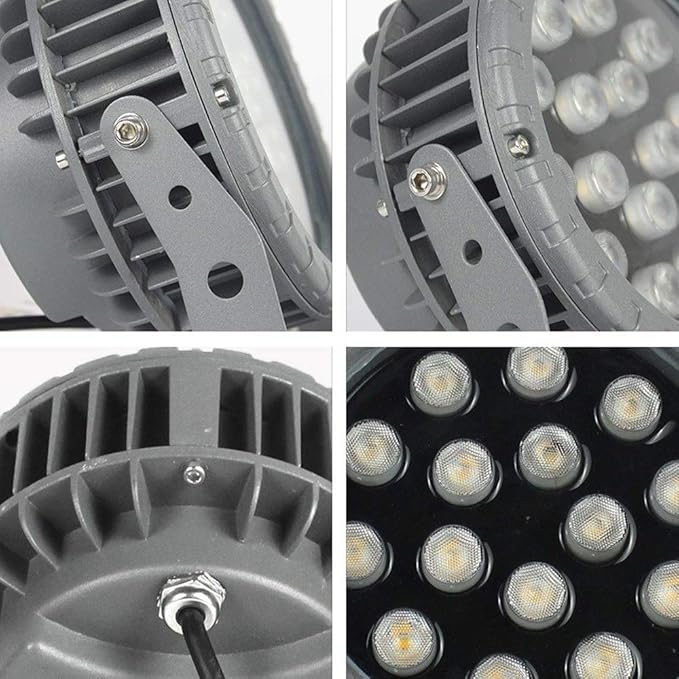 24W Bright Outdoor Tree Light Spotlight LED IP67 Waterproof Aluminum Flood Light Household Courtyard Garden Grass Projection Lamp Building Wall Park Landscape Limelight Fittings