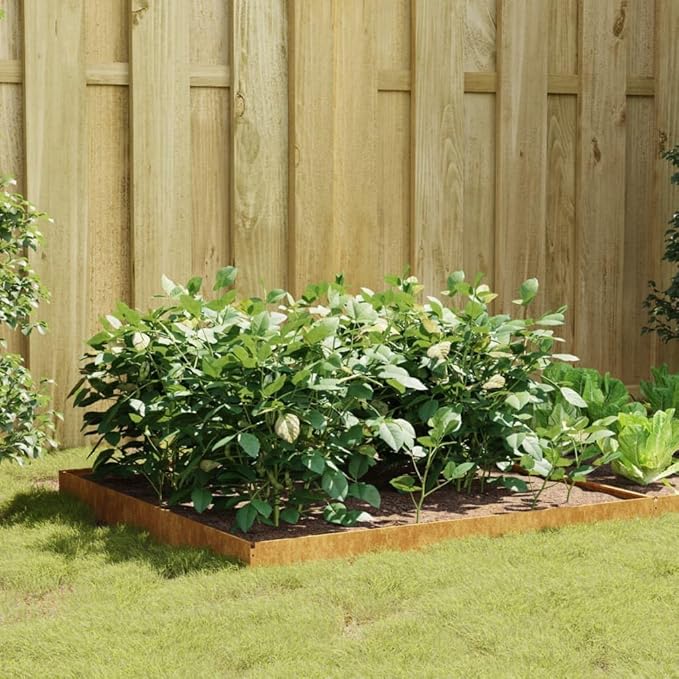 Garden Raised Bed 39.4x39.4x7.3 Corten Steel2.15 KG824513