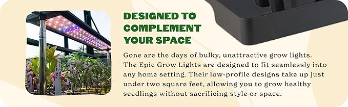 Epic Gardening Seed Starting Bundle - Heat Mat &amp Standard Full-Spectrum Grow Light | Heavy-Duty 10 x 20.75 Mat &amp Adjustable LED Light with Timer | Indoor Germination Seedling Growth &amp P