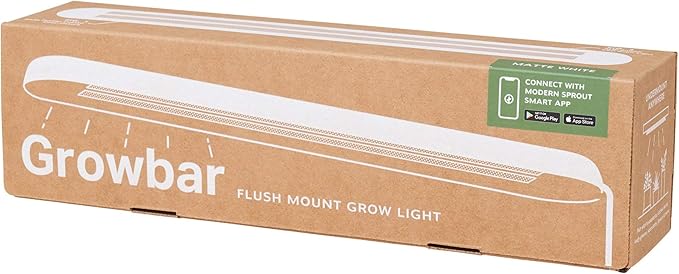 Modern Sprout Smart Growbar V2 LED Grow Light - Full-Spectrum Grow Light for Indoor Plants w/Smart App Control - Herb &amp Flowering Plants - Adjustable Brightness Perfect for Indoor Gardens &amp G