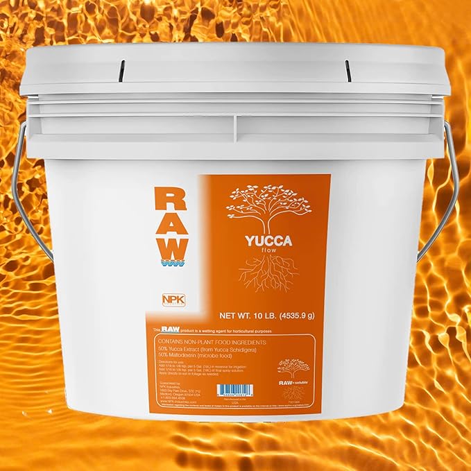 RAW Yucca Extract 10lb | Natural Wetting Agent for Plants &amp Soil Plant Surfactant for Hydroponic Nutrients Indoor Plants Garden &amp Soil Conditioner