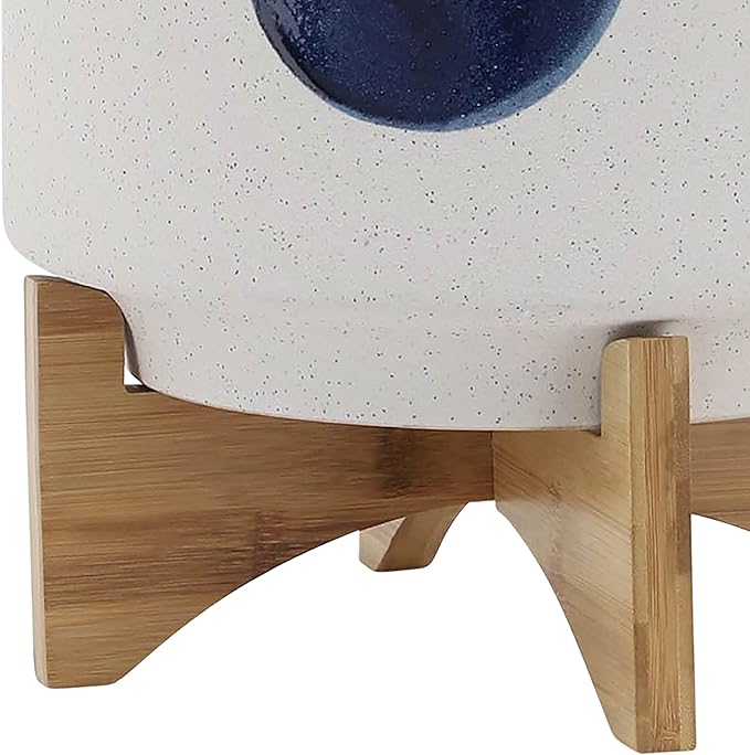 10 Funky Planter W Stand White
