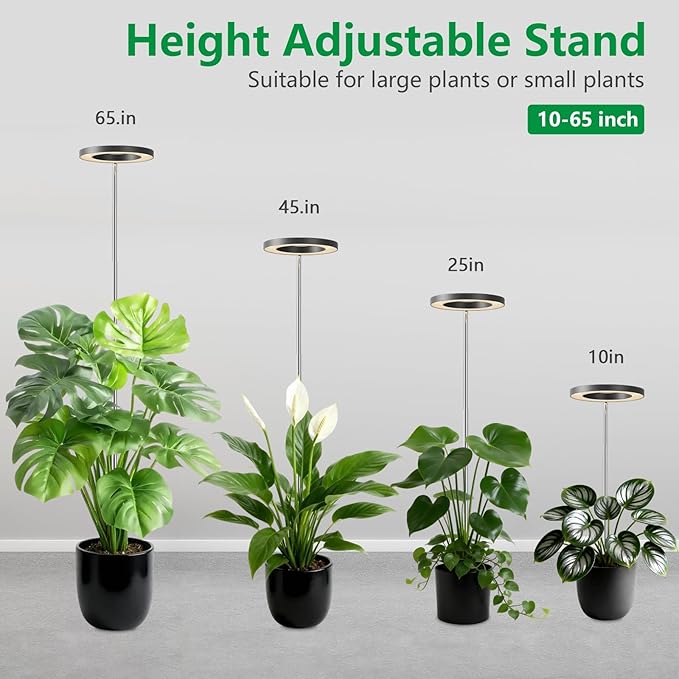 Grow Lights for Indoor Plants Full Spectrum Plant Lights for Indoor Growing with 6/12/16H Timer-B3