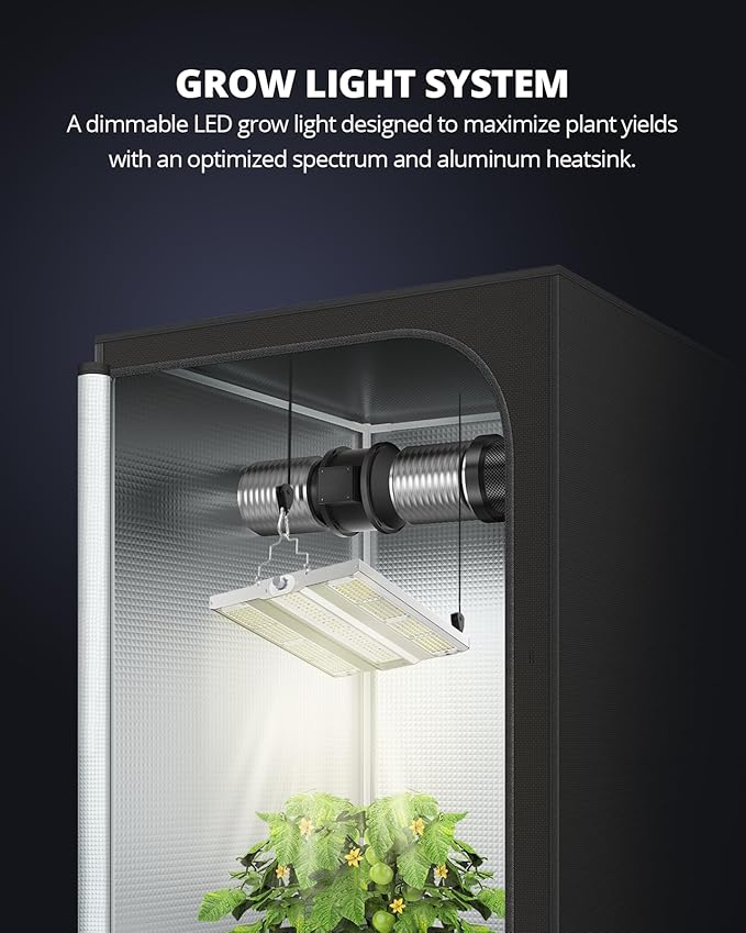 VIPARSPECTRA XS1500 Pro LED Grow Lights for Seed Starting Vegetables Bloom New-gen Lens Dimming Daisy Chain Full Spectrum Grow Lights for Indoor Plants 2x2/3x3 Grow Tent Actual Power 150 Watt
