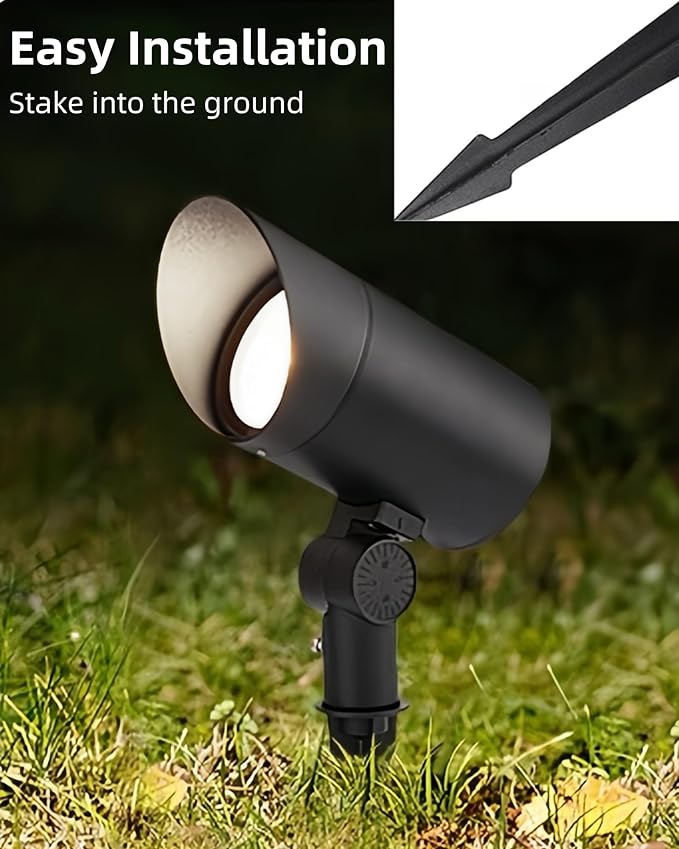 30W Spot Lights Outdoor 5500k Dusk to Dawn Flag Pole Light IP65 Waterproof Landscape Lighting with Light Sensor Ultra-Bright Auto On/Off Outdoor LED Spot Lights for Yard Garden