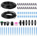Automatic Lawn Sprinkler System with 32.8FT 8/12'' +16.4FT 4/7'' Tubing Kit G‑Type 360 Degree Rotation Sprinkler Watering for Drip Irrigation Watering Plants Yard &amp Lawn Care