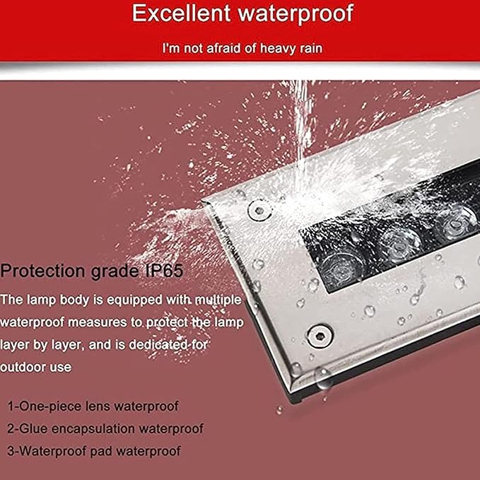 Underground Light LED - LED Beam Spotlight 9W Outdoor Buried Spot Lights IP65 Ground LEDs Landscape Lamp Rectangle Waterproof Stainless LEDs Floor LandscapeWarm White 9W (12V)