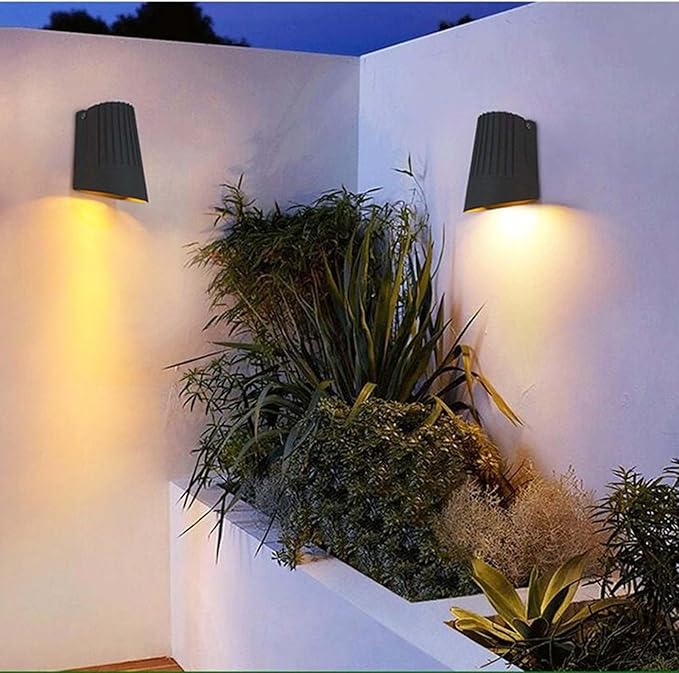 3pcs Led Spot Lights - Outdoor Adjustable Wall Wash Light IP67 LED Waterproof Narrow Beam Spotlight Garden Flood Light with Long Throw(Red)
