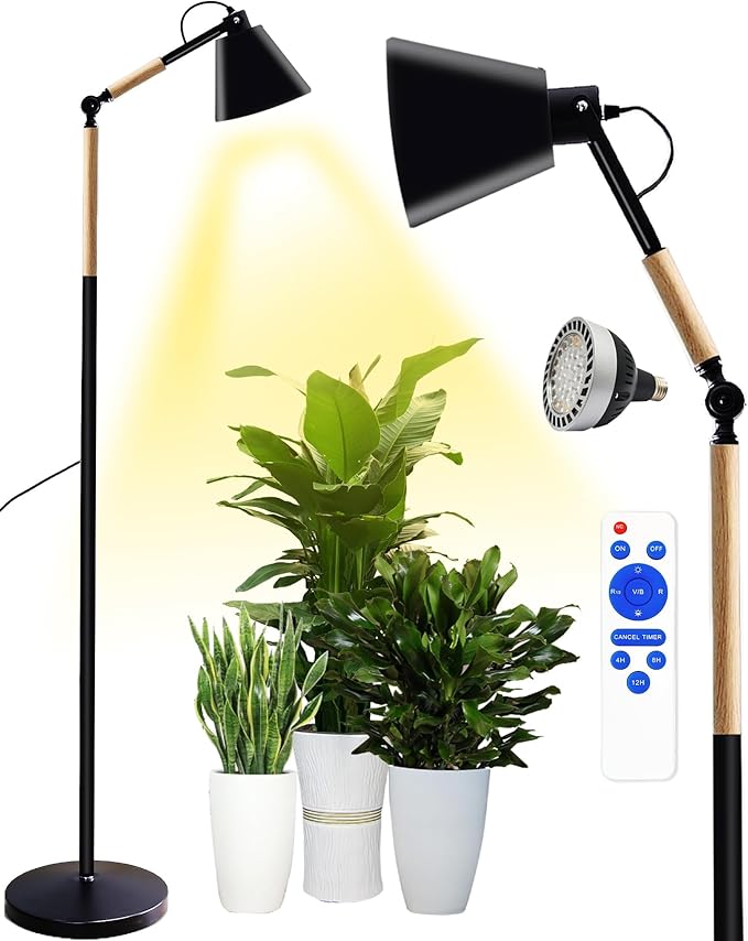 Standing Plant Grow Light LED Growing Light Full Spectrum for Indoor Plants4/8/12H Timer Flow Grow Light for Tall Large Indoor Plants
