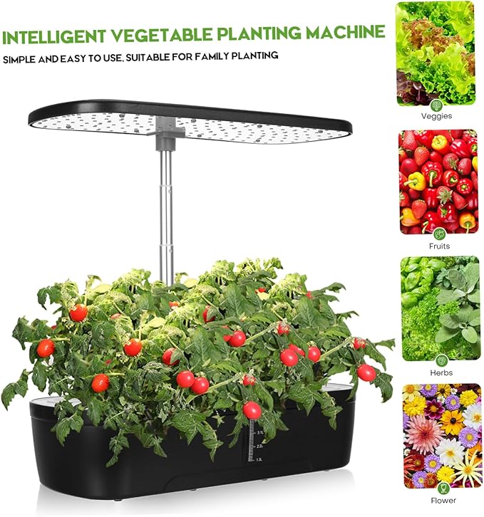 1Set Hydroponics Growing Kit Intelligent Indoor Planting Machine with Automatic Watering Fertilization Hydroponic Garden for Home Plug Included