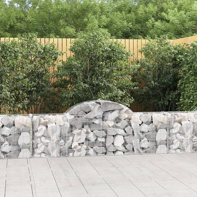 Gabion Basket Set of 3 Silver Galvanized Iron Large Rectangular Metal Planters for Outdoor Plants 78.7x78.7x11.8 Inch Raised Garden Beds
