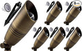 LED Spot Lights Outdoor 105 (6 Pack) Landscape Light 7W MR16 LED Bulb - Solid Brass Metal Wall Security Lighting Yard for Beautiful Bright Long Lasting Home Garden Patio Pool Lighting
