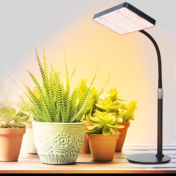 2026 Tabletop Grow Lights for Indoor Plants Seed Starting Bonsai 25 Watt Power Draw NO Need Adapter Bright Enough Like A Small Sun Daisy Chain Function 16-24 Height Adjustable