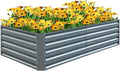 80 x 40 x 19Galvanized Raised Garden Bed Metal Planter Box Gray Steel Plant Raised Garden Bed Kit Planter Boxes Outdoor for Growing VegetablesFlowersFruitsHerbsand Succulents