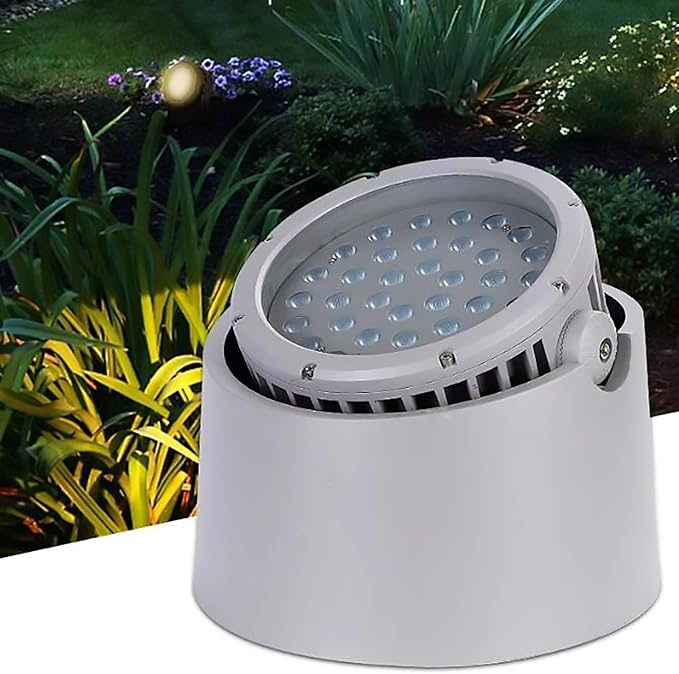 LED Landscape Lights - Outdoor Spotlight AC 220V Adjustable Bracket Ground Light IP67 Waterproof Rotation Spotlight Garden Courtyard Lighting Decoration Floor Lamp Easy Installation