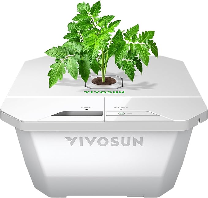VIVOSUN VGrow DWC Hydroponics System Kit Only for VGrow Smart Grow Box Not Compatible with E42A/E42A+/A22/A10Not Used in Grow Tent 4-Gallon with Air Stones &amp Rapid Rooters