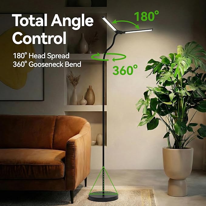 3CCT Grow Lights for Indoor Plants 168 Full Spectrum LED Plant Light for Indoor Growing with 180° Expandable Lamp Head 4/8/12H Dimmable 67in Tall Adjustable Standing Grow Light with 360° Gooseneck