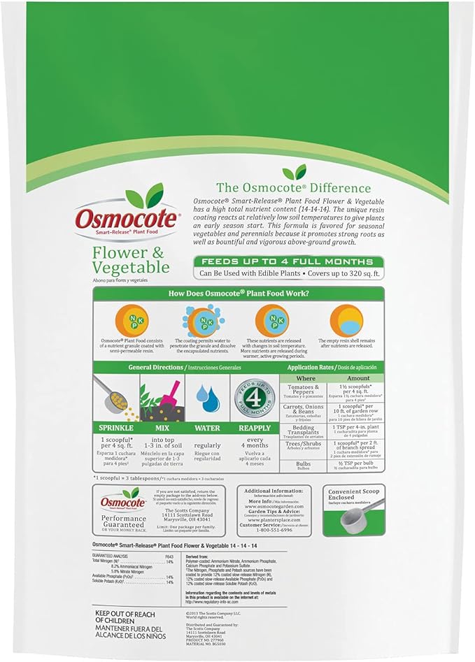Osmocote Smart-Release Plant Food Flower &amp Vegetable8 lb.(Pack of 4)